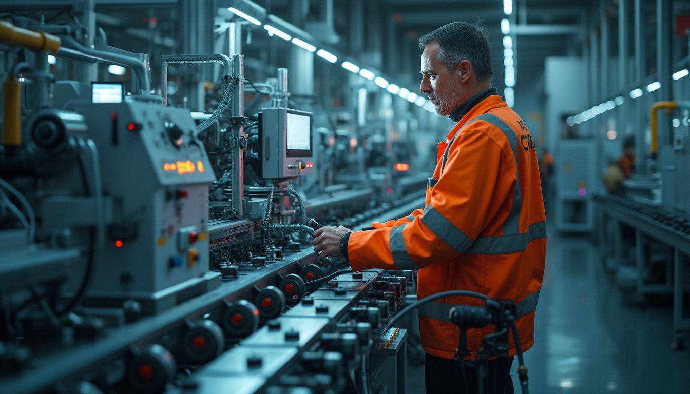conducteur de ligne : superviseur de ligne de production industrielle