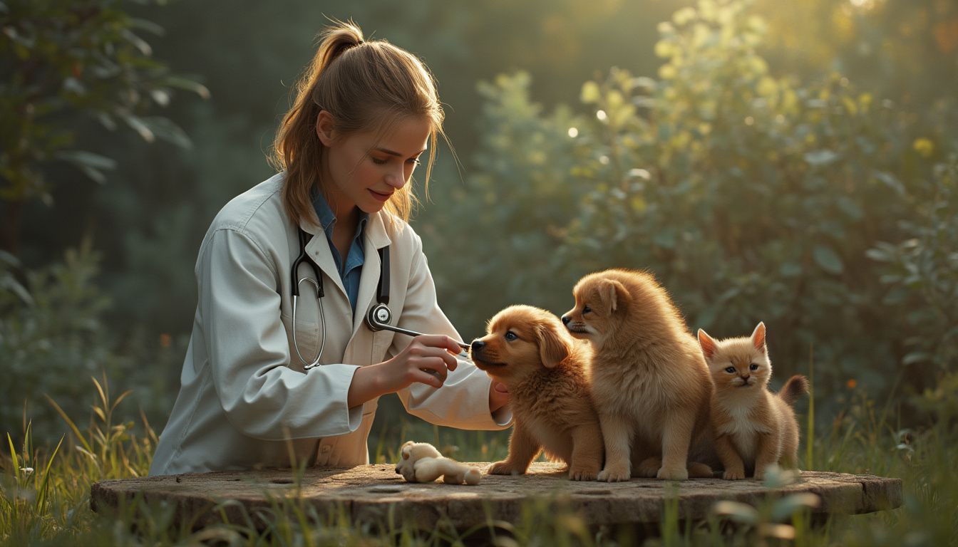 formation soigneur animalier : étudiant prenant soin d'un animal en environnement éducatif