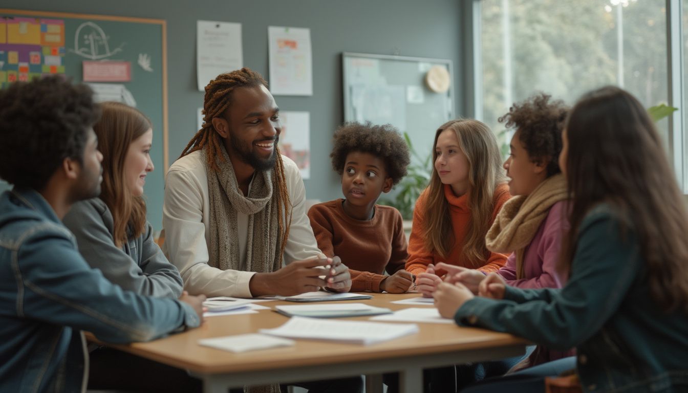 travail social : étudiants en formation de travail social avec des enseignants