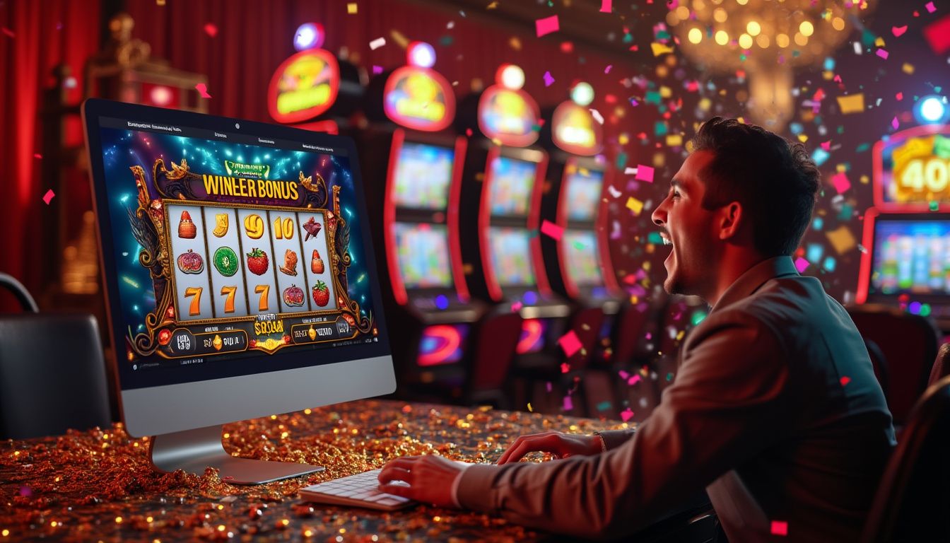 bonus casino : représentation d'un bonus de casino en ligne avec des pièces et jetons