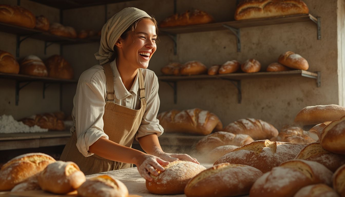 reconversion boulangerie : jeune boulanger préparant de la pâte dans une boulangerie artisanale