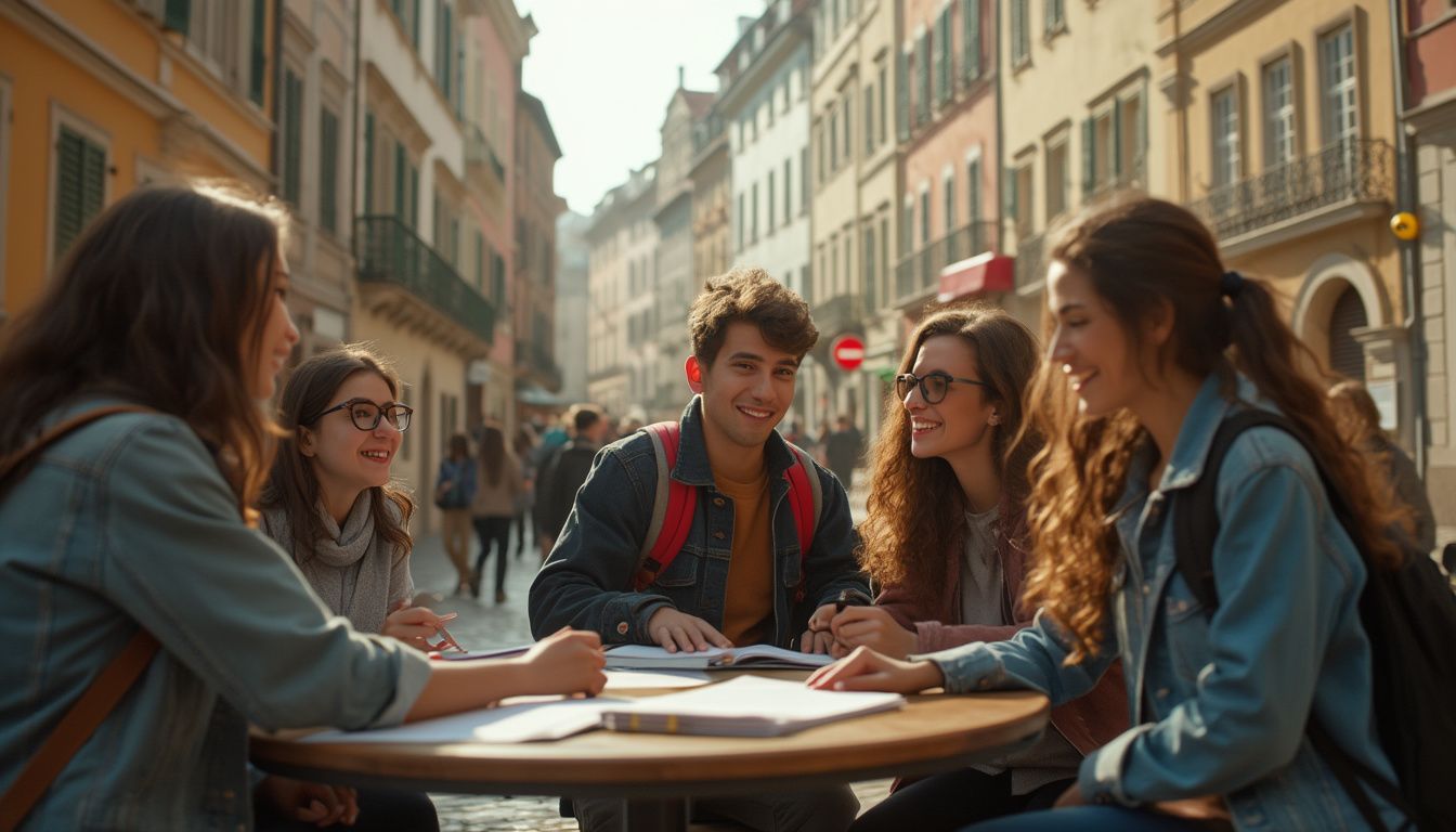 séjour linguistique : jeunes participants en immersion culturelle et linguistique