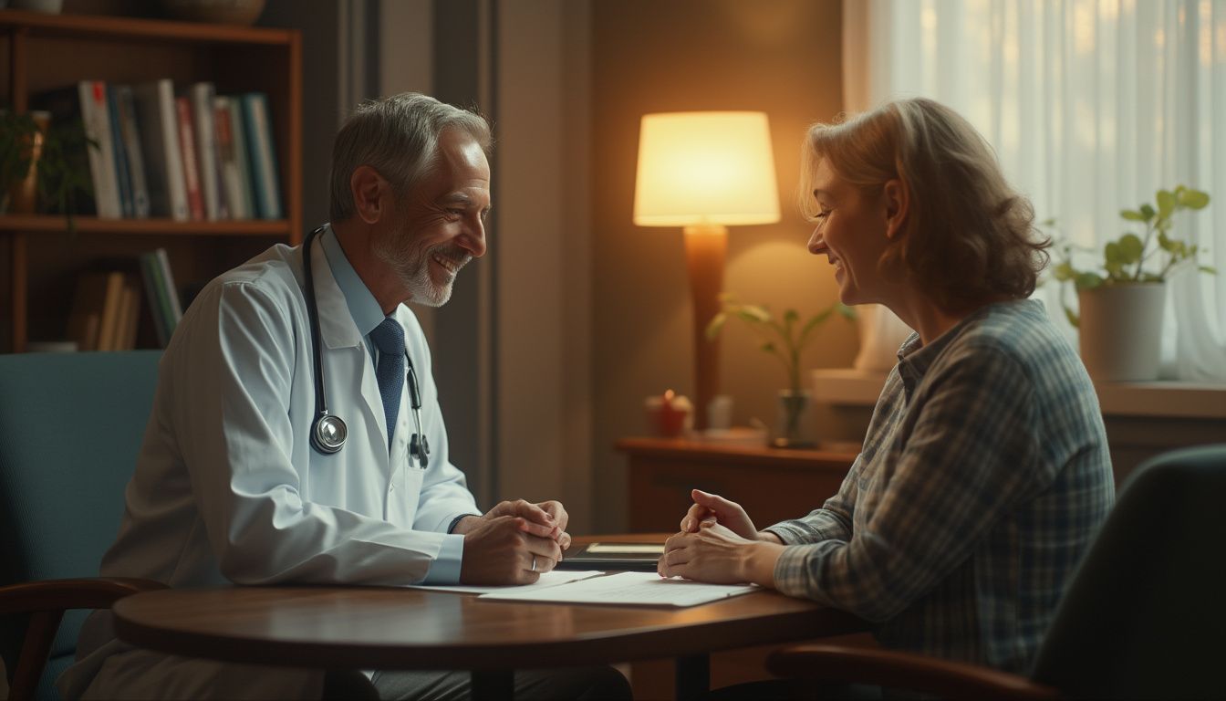 relation de confiance : professionnel de santé en interaction positive avec un patient