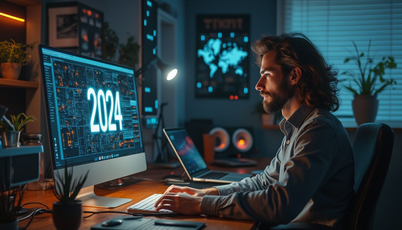 auto-entrepreneur digital : une personne travaillant sur un ordinateur portable dans un environnement moderne