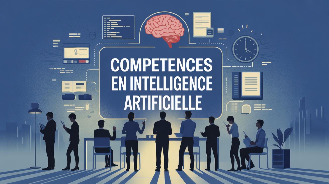 competences intelligence artificielle icones collaboration
