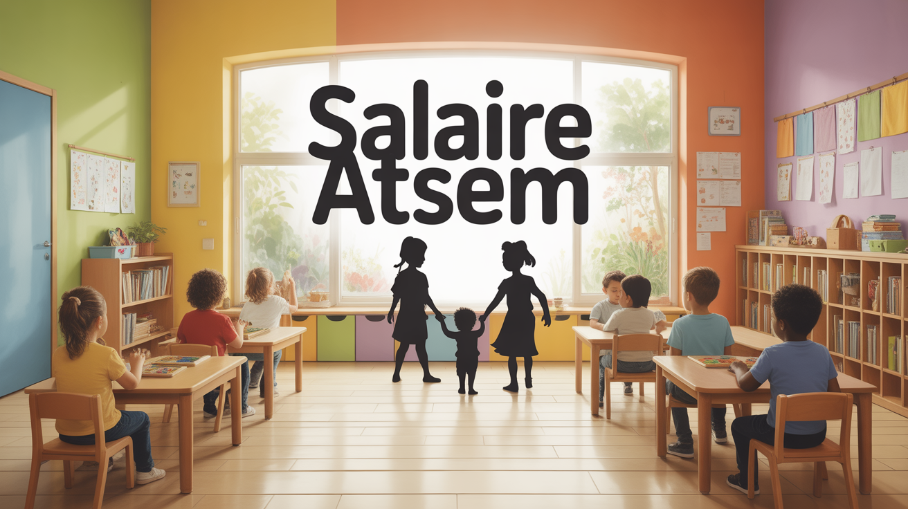 ATSEM guidant des enfants, salaire ATSEM