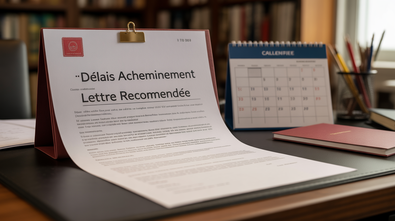 lettre recommandée délai calendrier