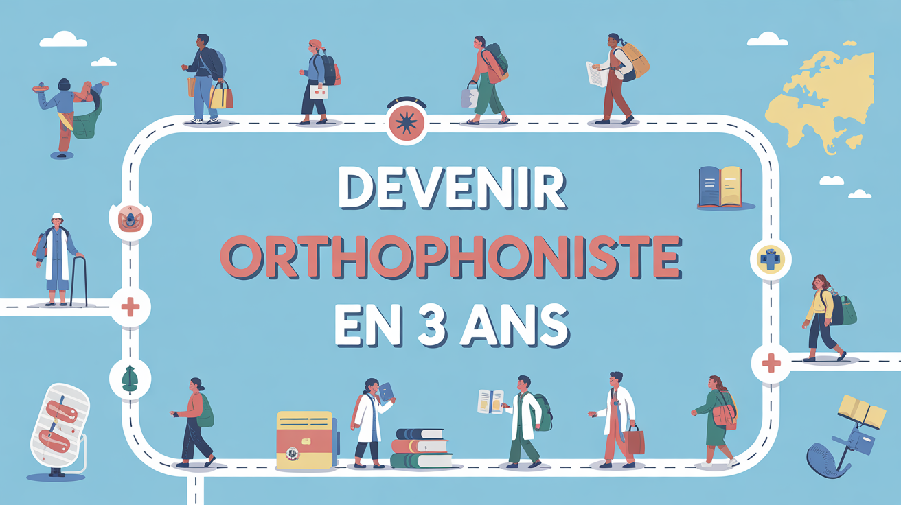 Illustration parcours devenir orthophoniste en 3 ans