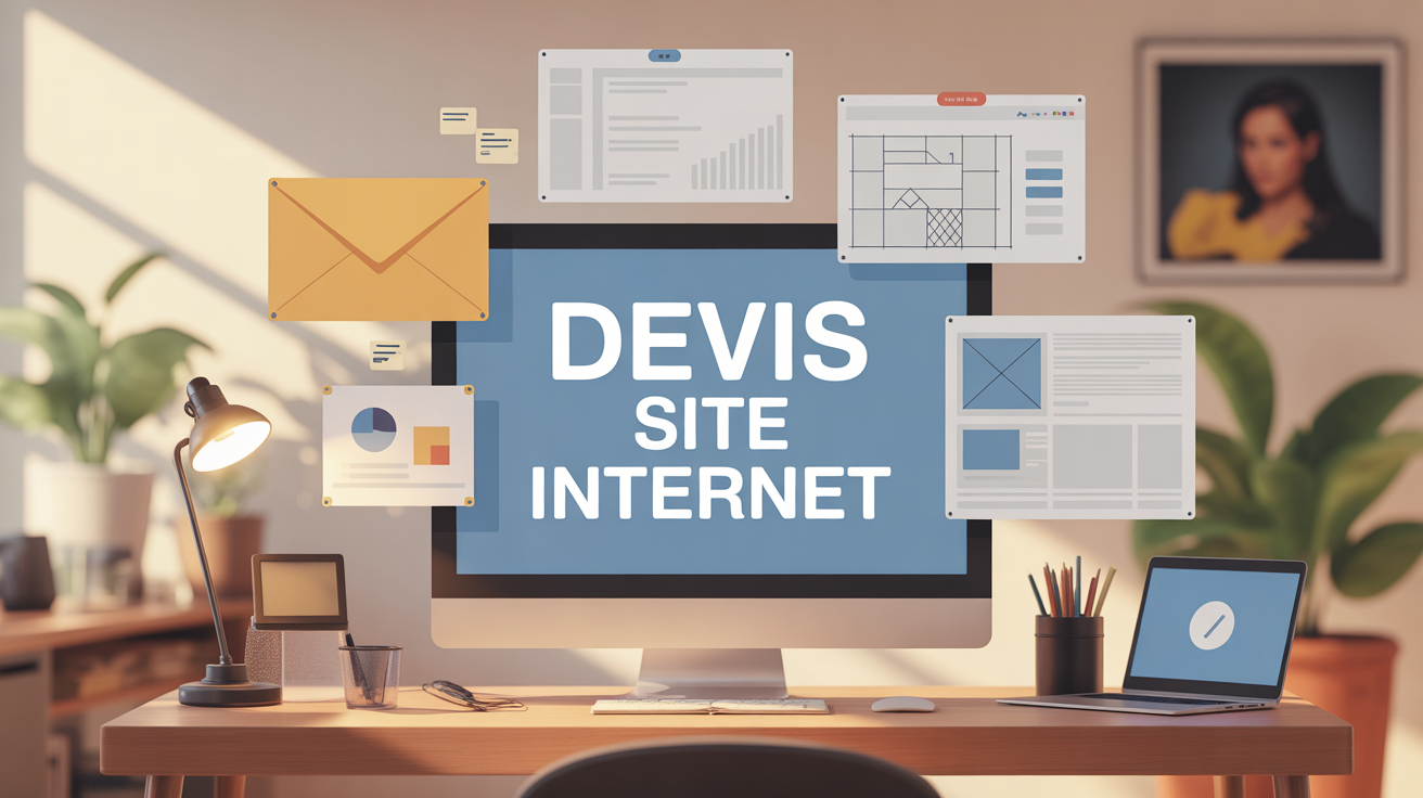 Illustration devis site internet bureau digital