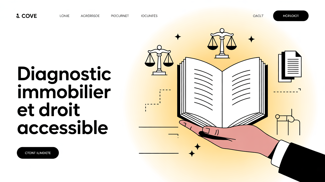 Illustration page web diagnostic immobilier et droit accessible