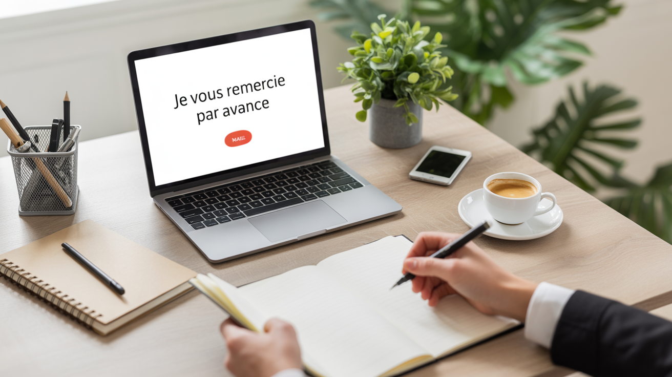 Illustration de mail je vous remercie par avance