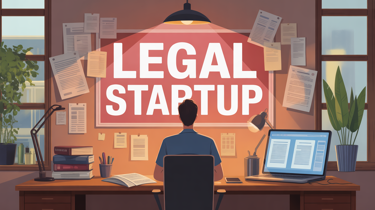 illustration legal startup bureau dynamique droits innovants