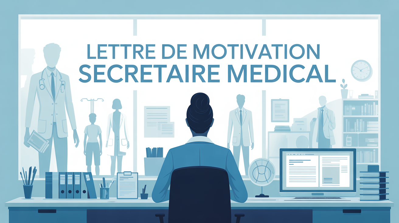 Visuel professionnel lettre de motivation secretaire medical