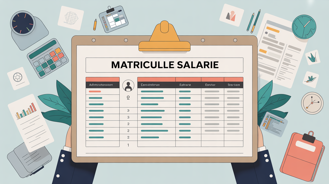 fiche de paie matricule salarie tableau