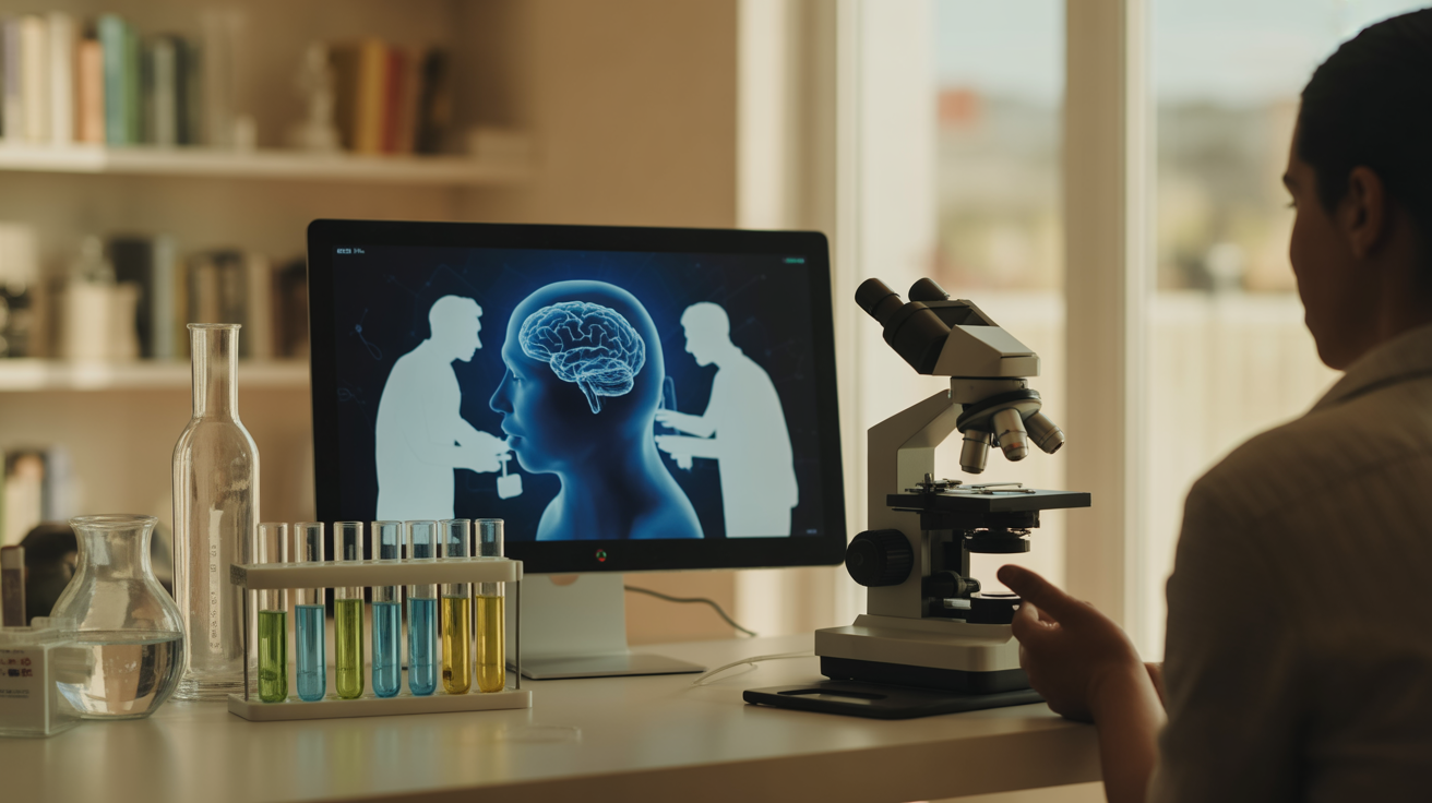 Image métier de neurobiologiste laboratoire moderne