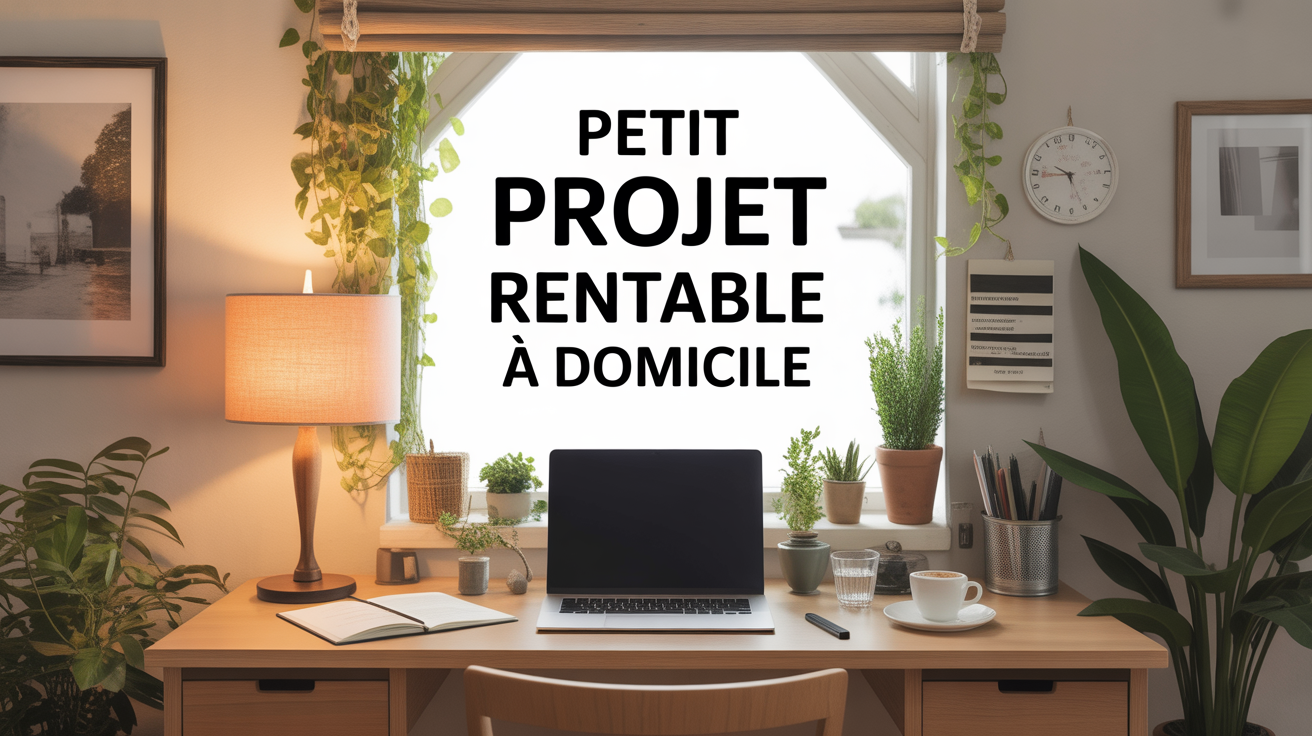 Illustration bureau pour petit projet rentable a domicile