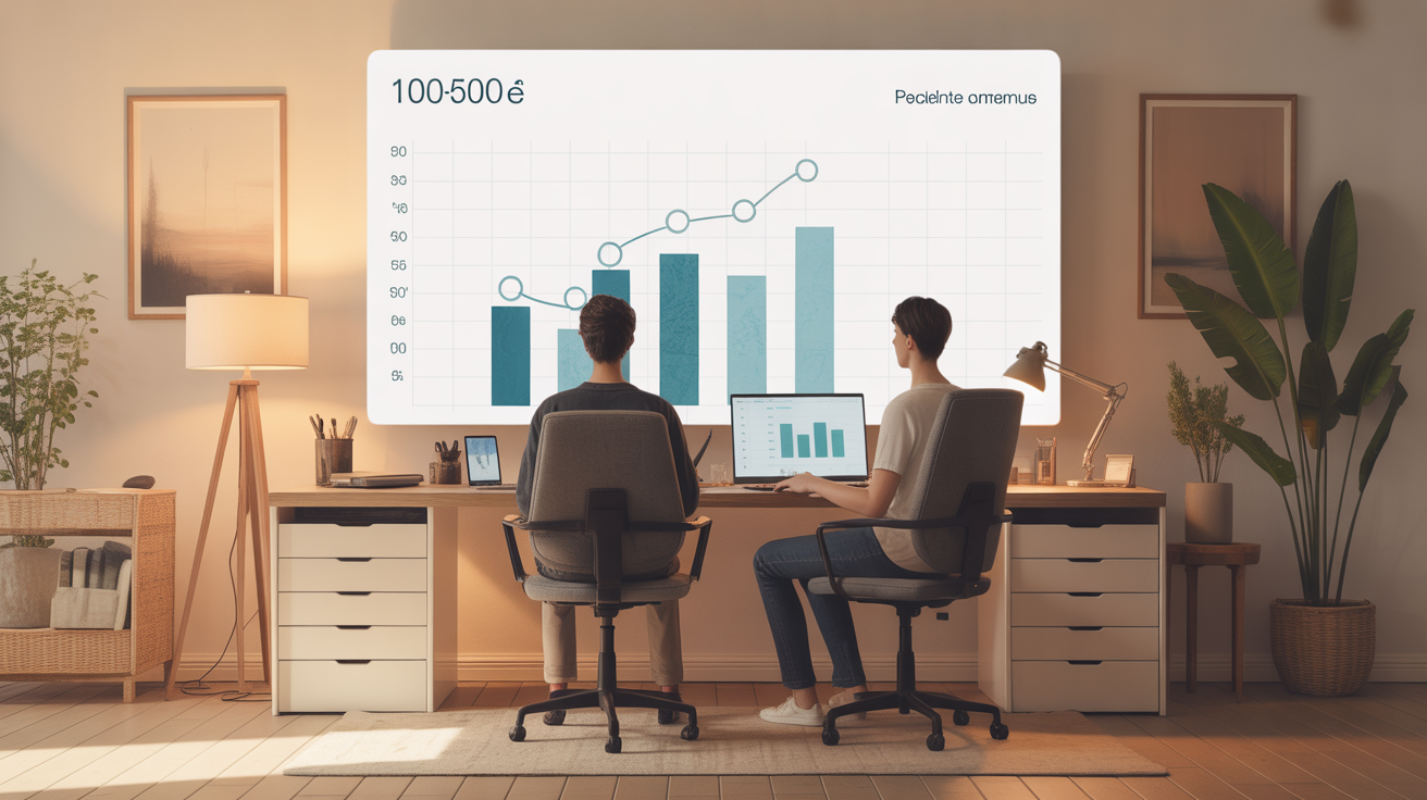 Personnages avec outils pour projet rentable a domicile