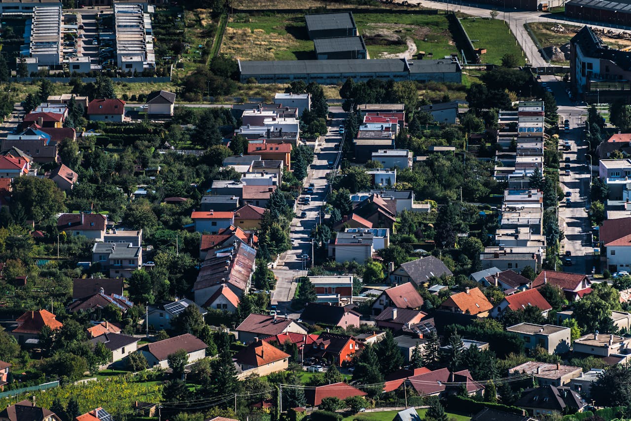 Aerial cityscape 