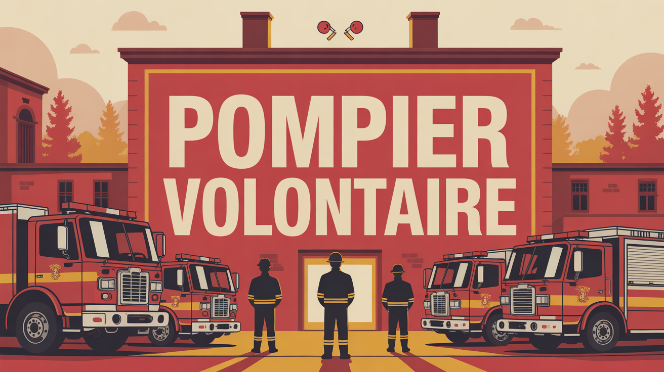 caserne pompier volontaire illustration