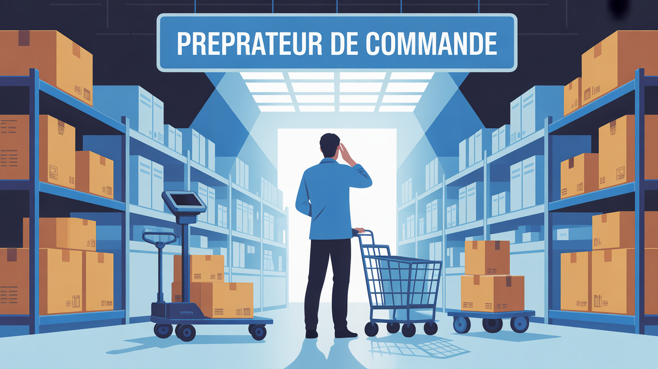 preparateur de commande dans entrepot logistique