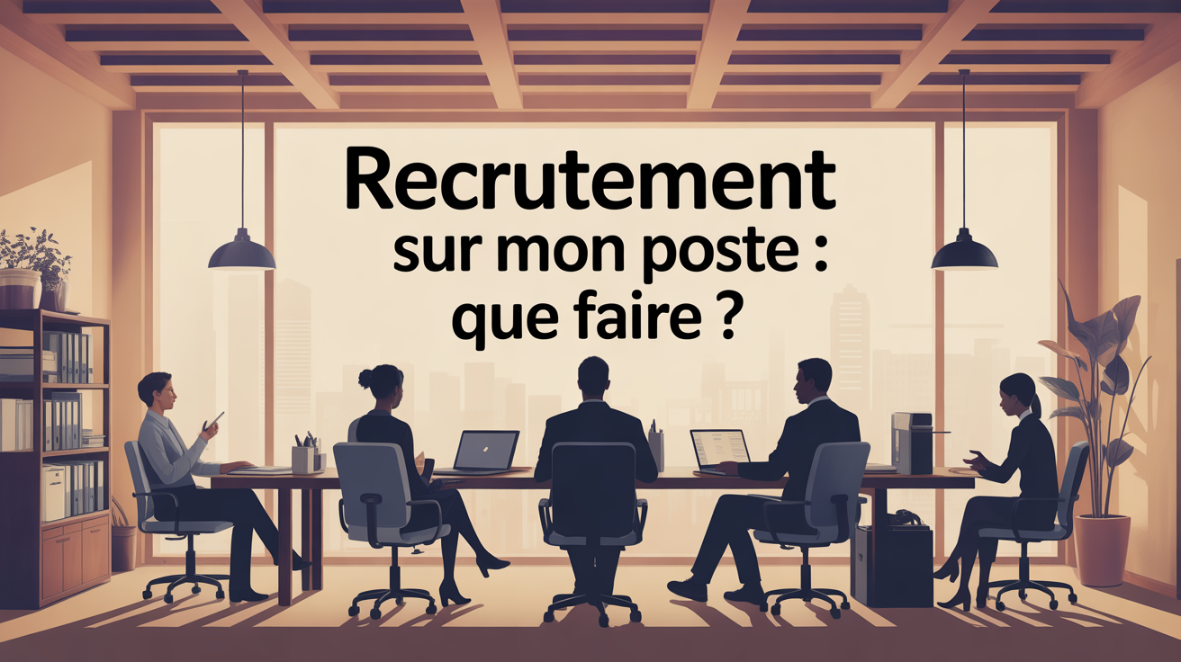 Recrutement sur mon poste illustration bureau réunion