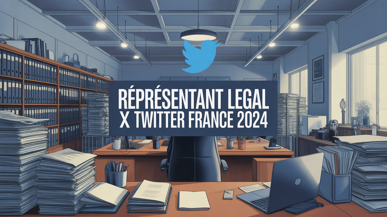 visuel bureau administratif représentant légal X Twitter France 2024