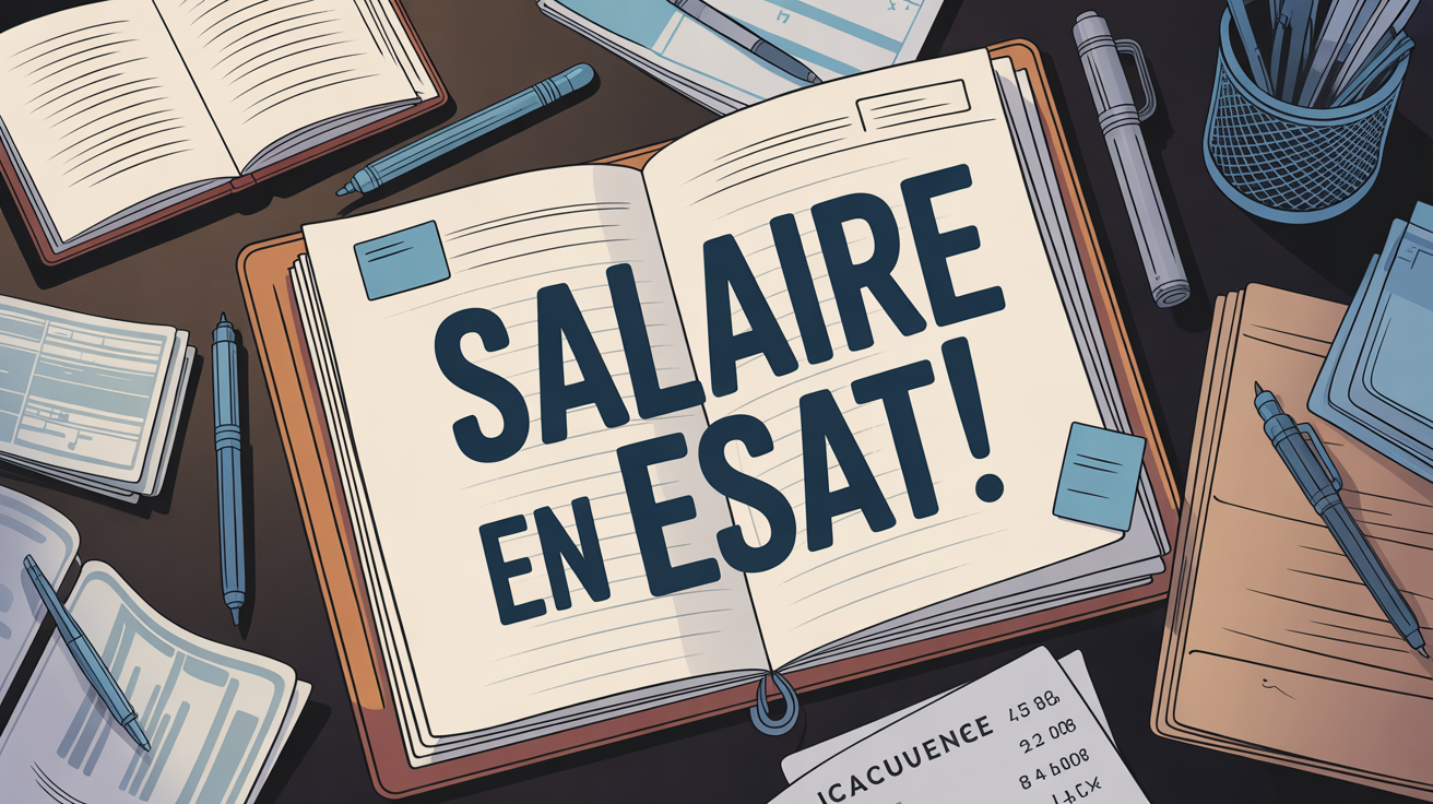 Gros plan salaire ESAT feuille de paie et analyse