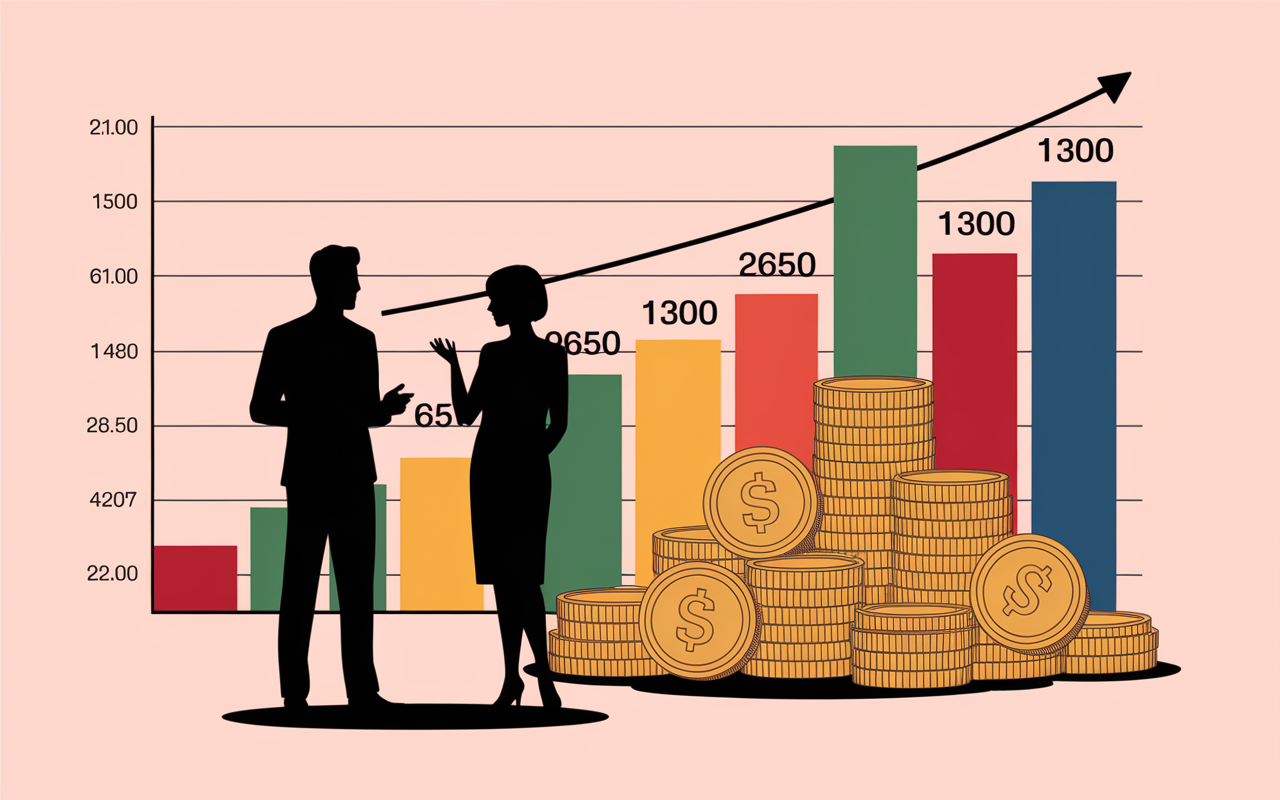 Graphique salaire net ESAT fourchette 650 à 1300 euros