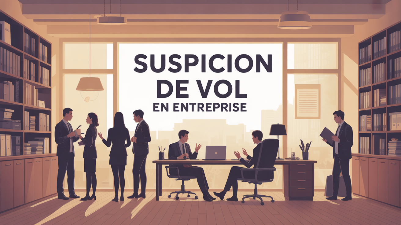 illustration bureau suspicion vol entreprise