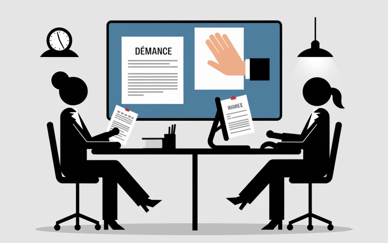 Scène de bureau demande je vous remercie par avance
