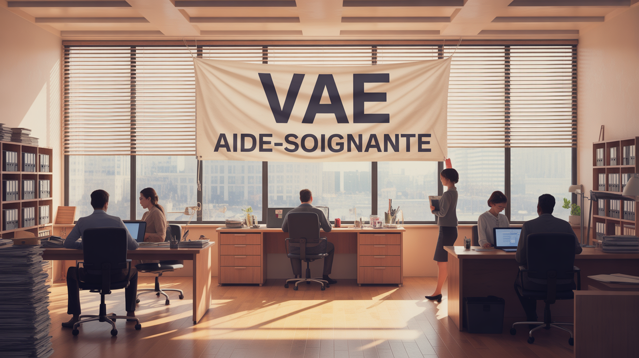 Bureau administratif VAE aide soignante dossiers