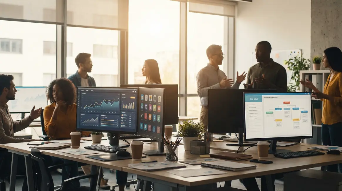 Bureau Chef de projet digital écrans gestion