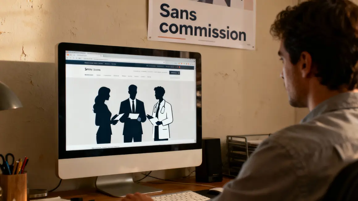 Annonce immobilier entre particuliers sur ordinateur