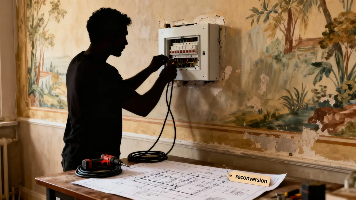 reconversion electricien tableau electrique outils