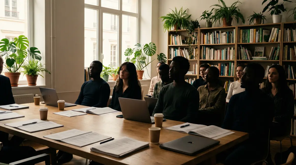 Stagiaires en formation naturopathie salle moderne