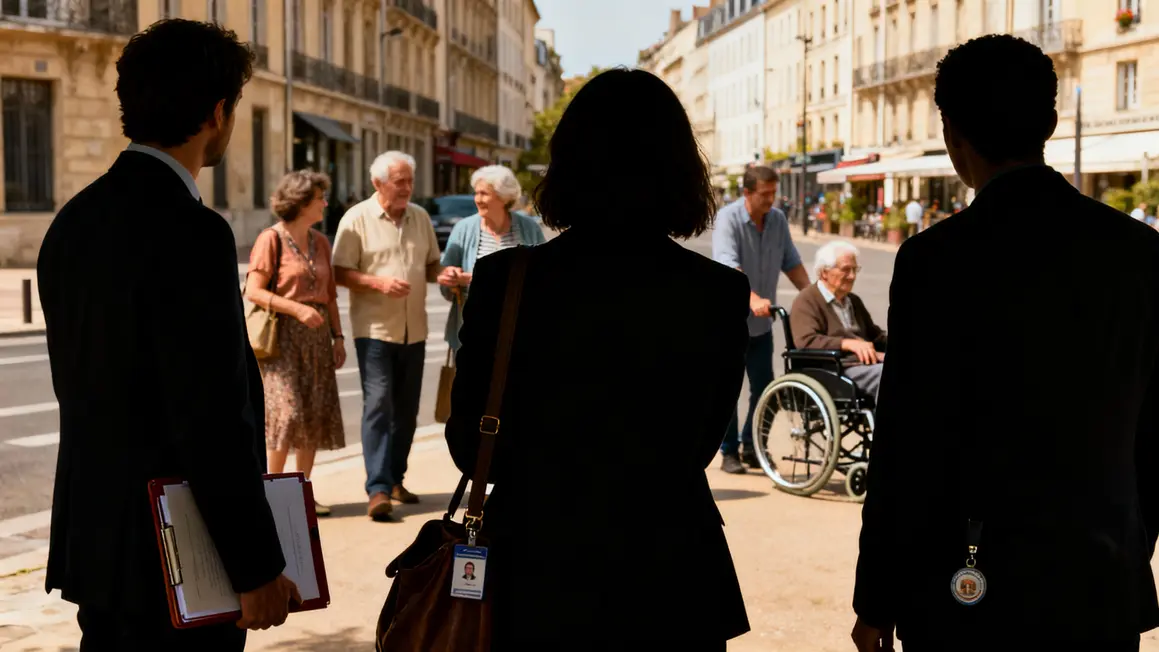 Équipe secteur social interaction familles personnes âgées