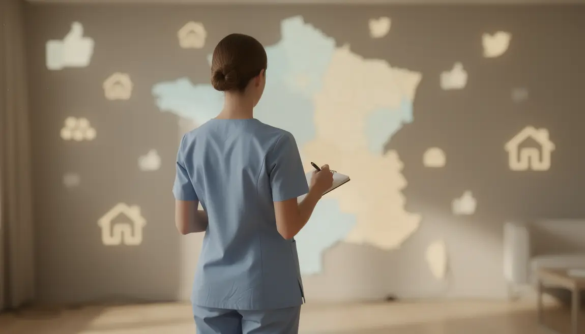 marketing personnel infirmiere independante carte France reseaux sociaux