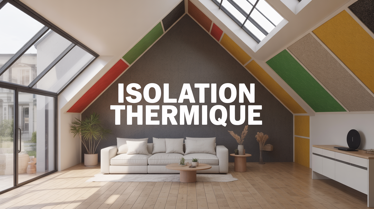 Schéma coupe maison illustrant quel est le meilleur isolant thermique murs toiture sols