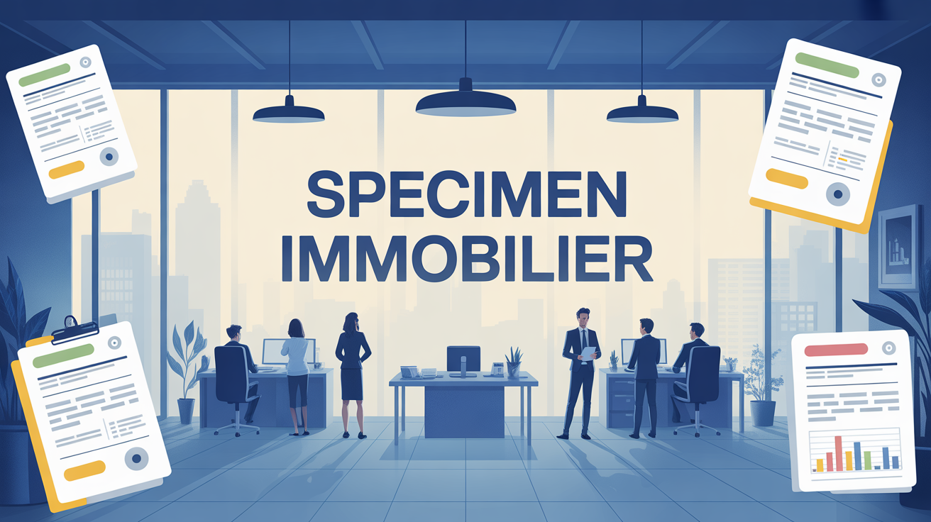 Spécimen éditions immobilier bureau moderne