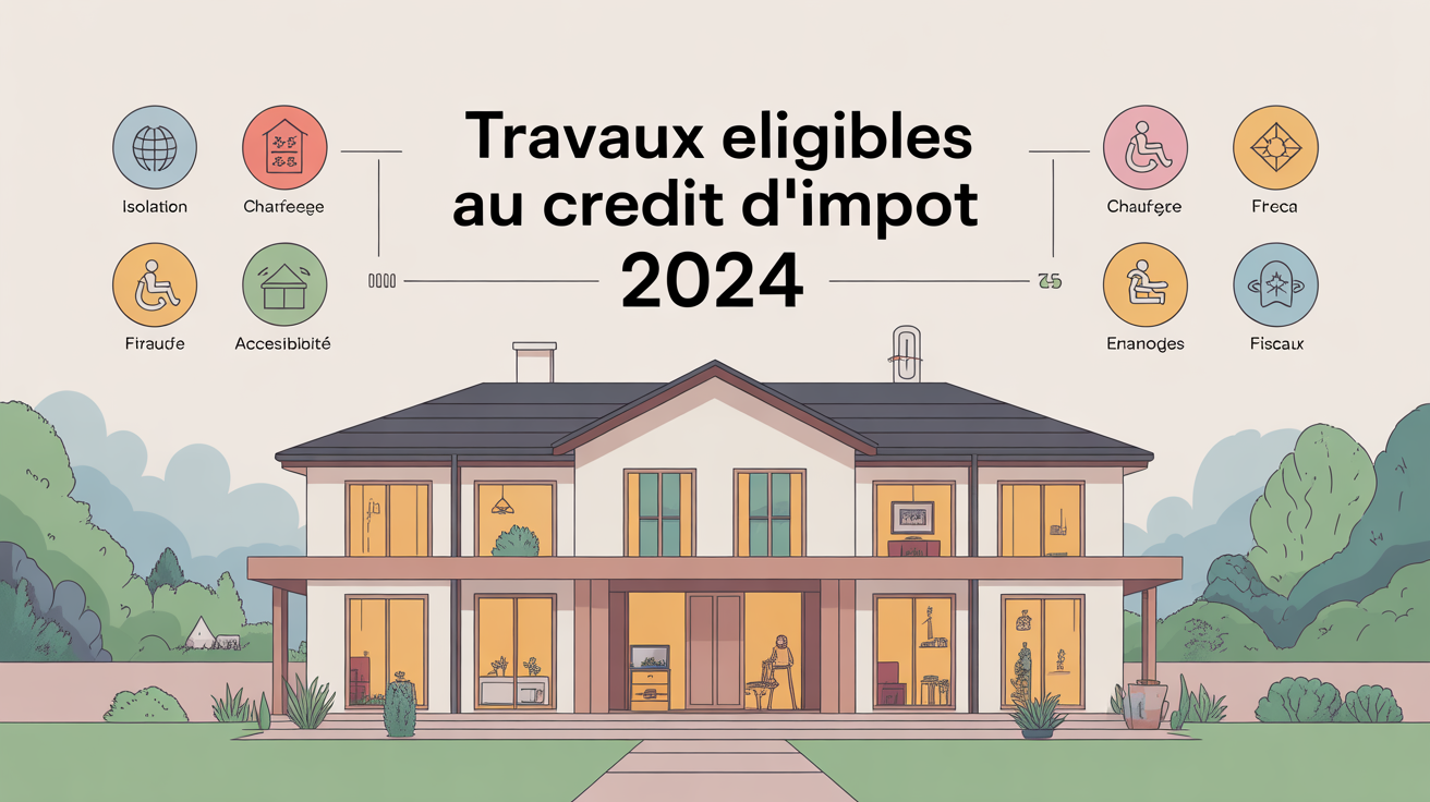 travaux déductibles impôts résidence principale 2024 maison modernisée illustration